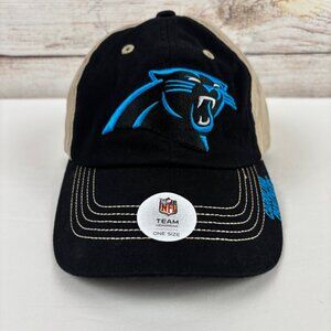 Carolina Panthers NFL Team Apparel Adjustable Hat Cap Tan Black